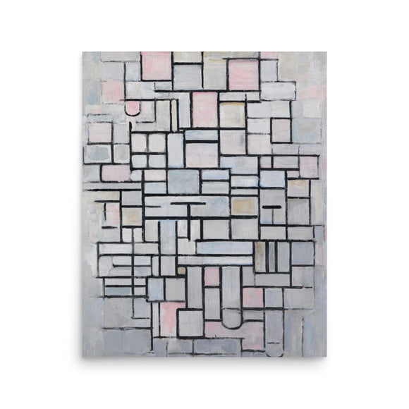 Wall art print of 'Composition No.IV' (1914) by Piet Mondrian